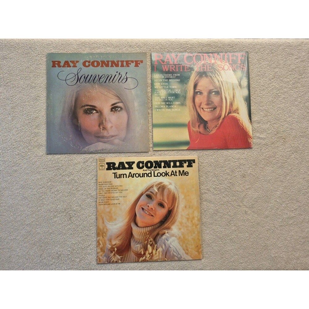 Ray Conniff Vinyl Record Lot of 3 Souvenirs I Write The Songs Turn Around...